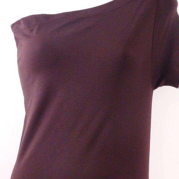 Helmut Lang Asymmetric Tube Tank Top Sz XS NWT 125 Berry - Picture 2 of 6